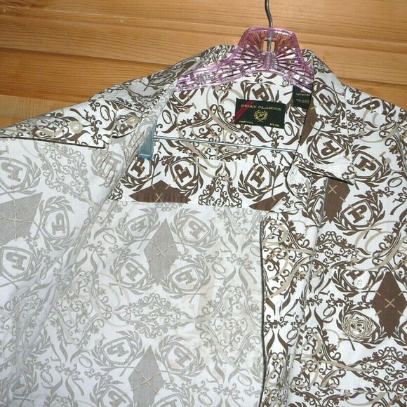 PHAT FARM Phat Classics Mens Vintage 90s Shirt Sz 2XL Dramatic Logo Brown - Picture 3 of 8